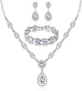 GULICX AAA - Juego de joyería para fiestas de mujer con collar, pen...