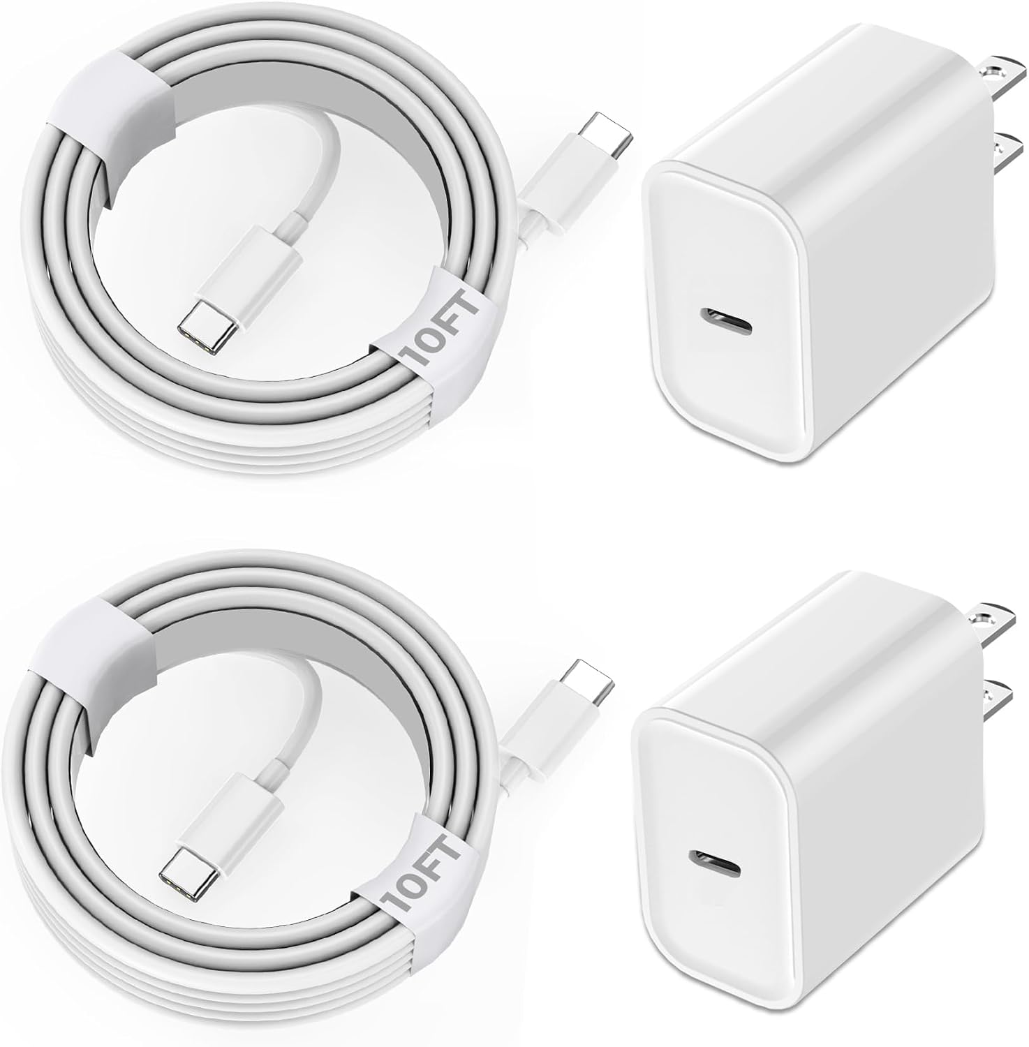 Cargador para iPhone 17\/16\/15 de carga rápida, paquete de 2 cable...