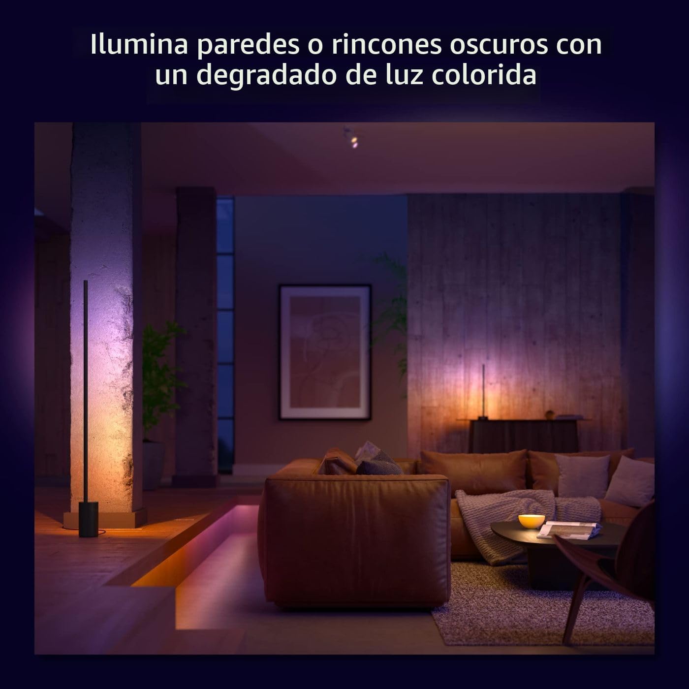 Philips Hue Lámpara de pie Signe Gradient, compatible con Alexa, Ap...