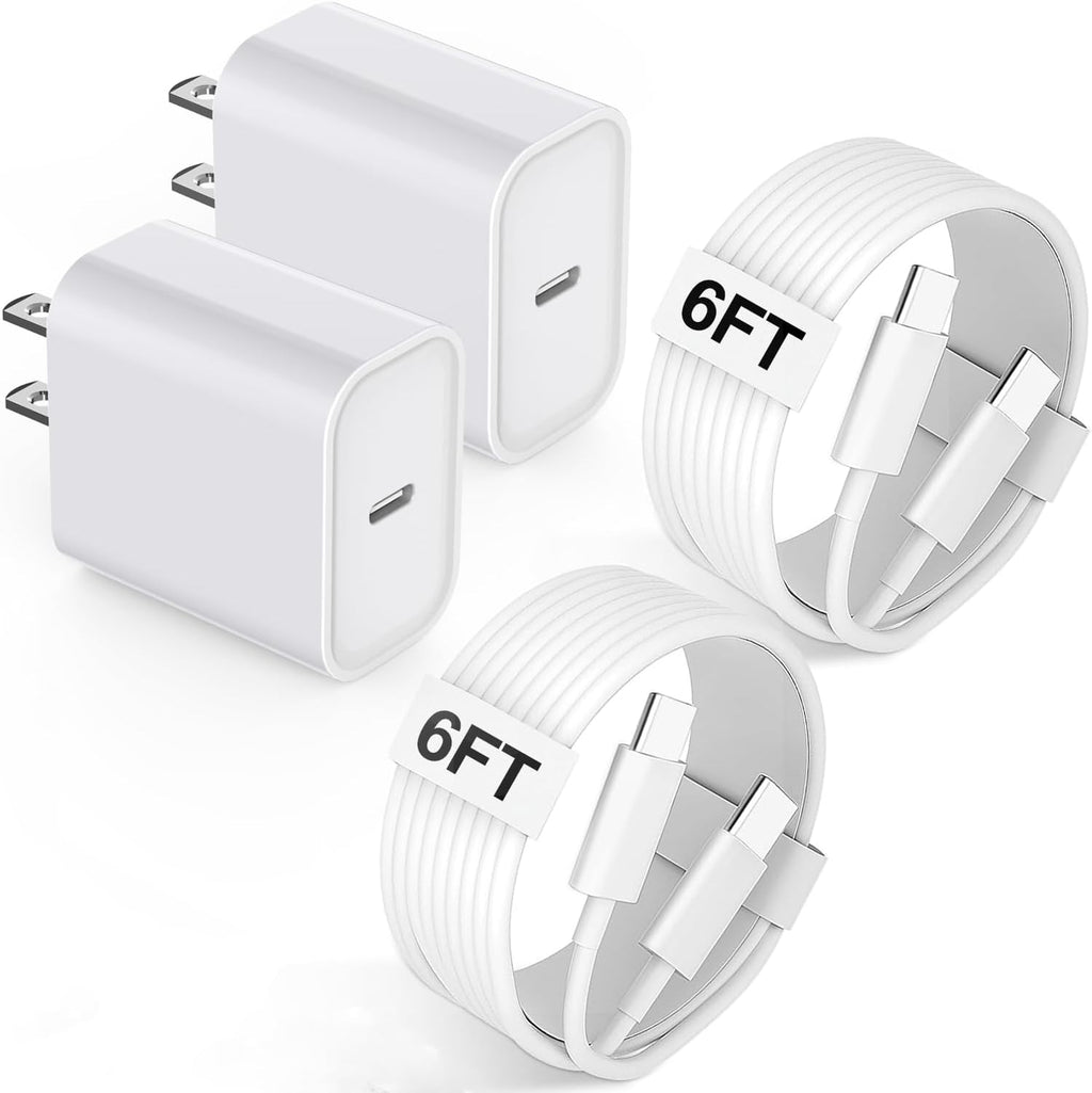 Cargador rápido USB C para iPhone 15, carga rápida, paquete de 2, b...