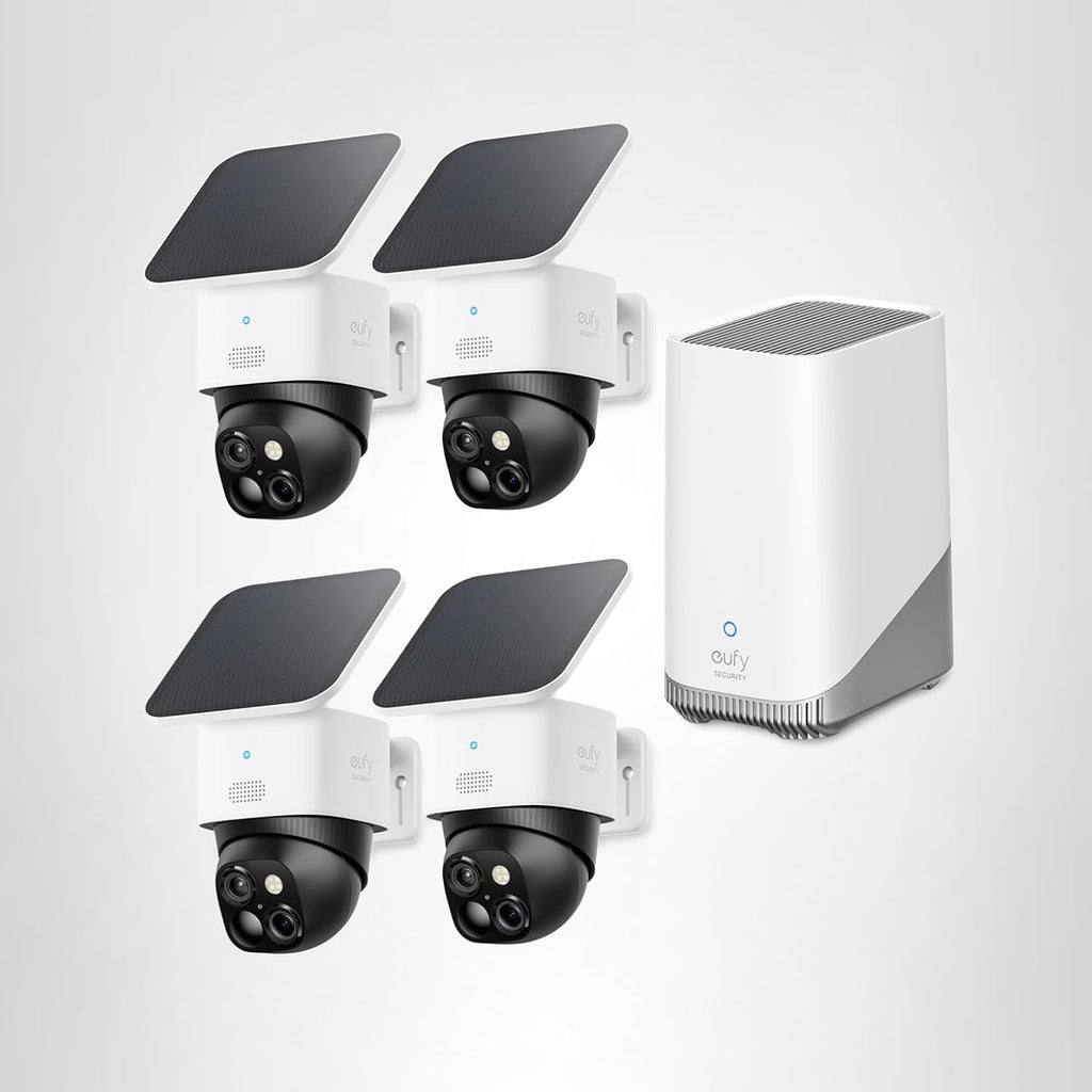 eufy Security SoloCam S340 Kit de 4 cámaras (HomeBase S380), cámara...