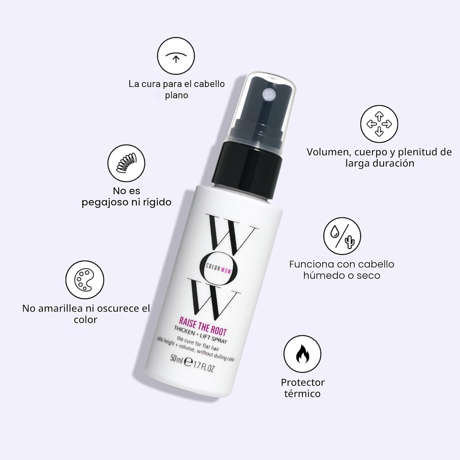 COLOR WOW Raise the Root Thick + Lift Spray - Volumen durante todo...