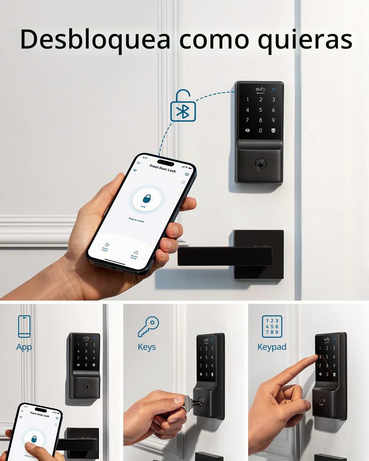 eufy Security Smart Lock C210, Cerradura de Puerta de Entrada sin L...