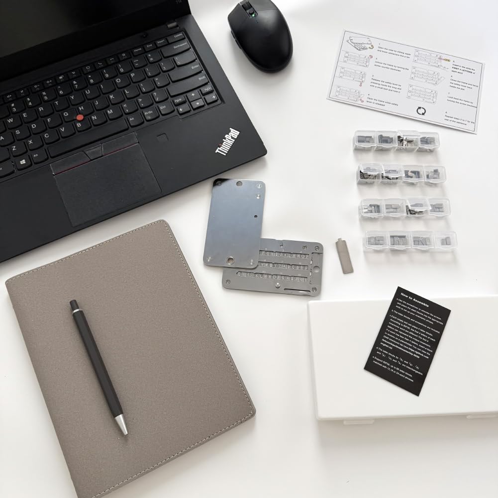 Almacenamiento de semillas criptográficas, cartera de metal con cáp...