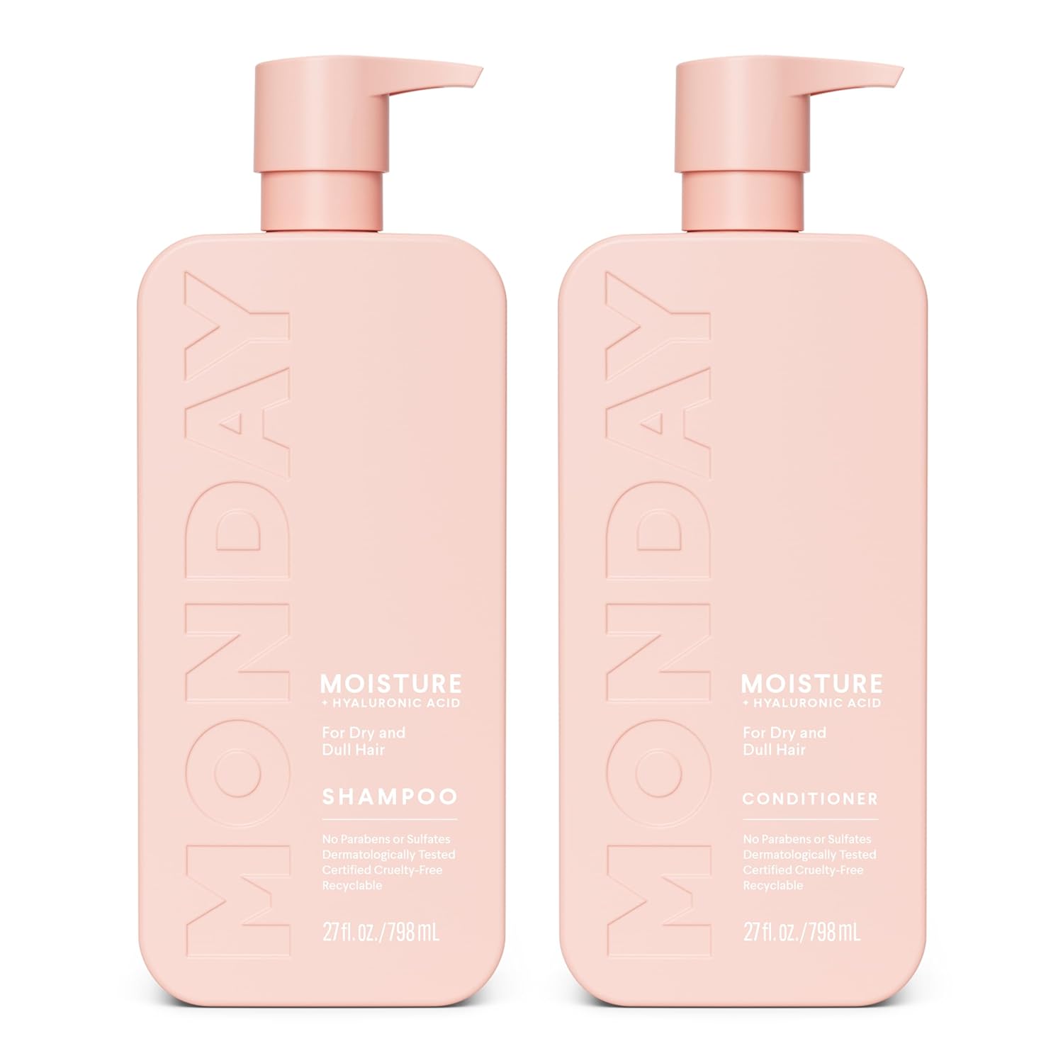 MONDAY HAIRCARE Champú hidratante + acondicionador de baño (2 unida...