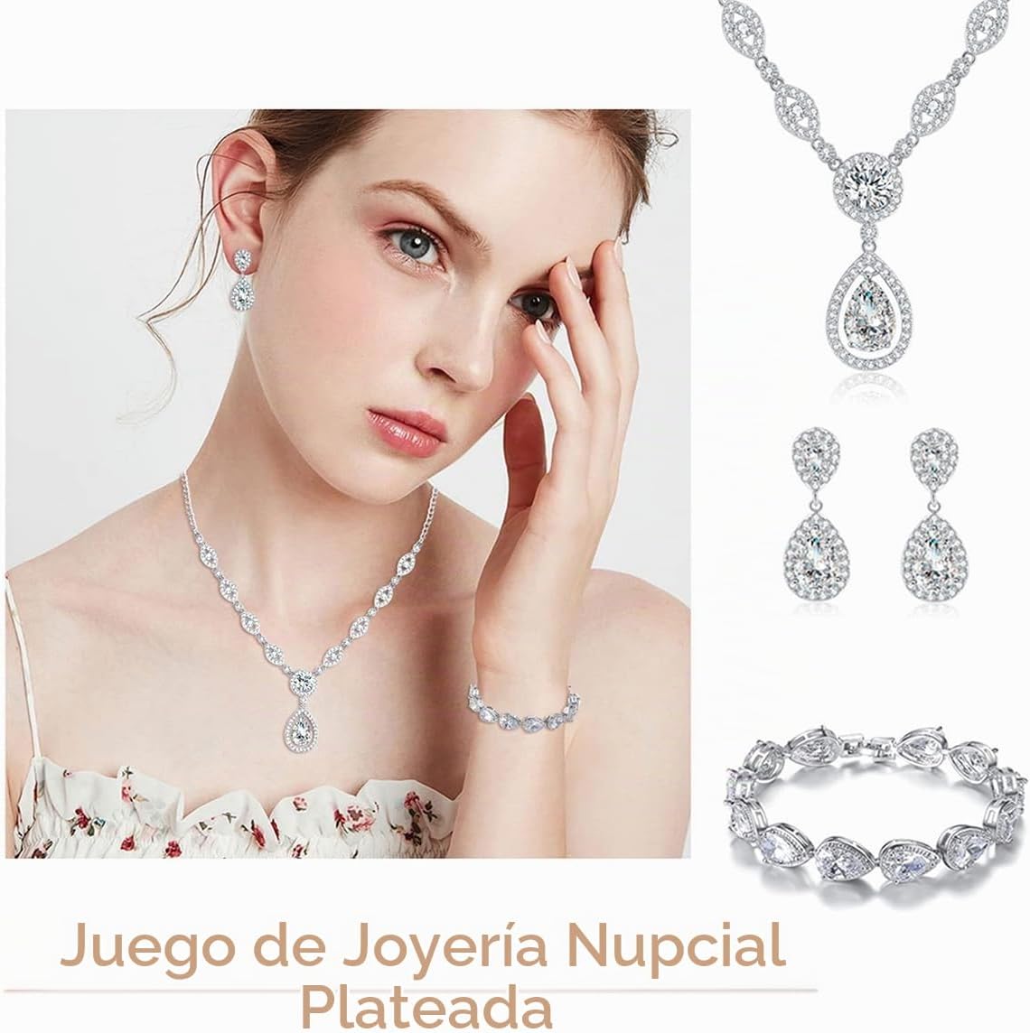 GULICX AAA - Juego de joyería para fiestas de mujer con collar, pen...