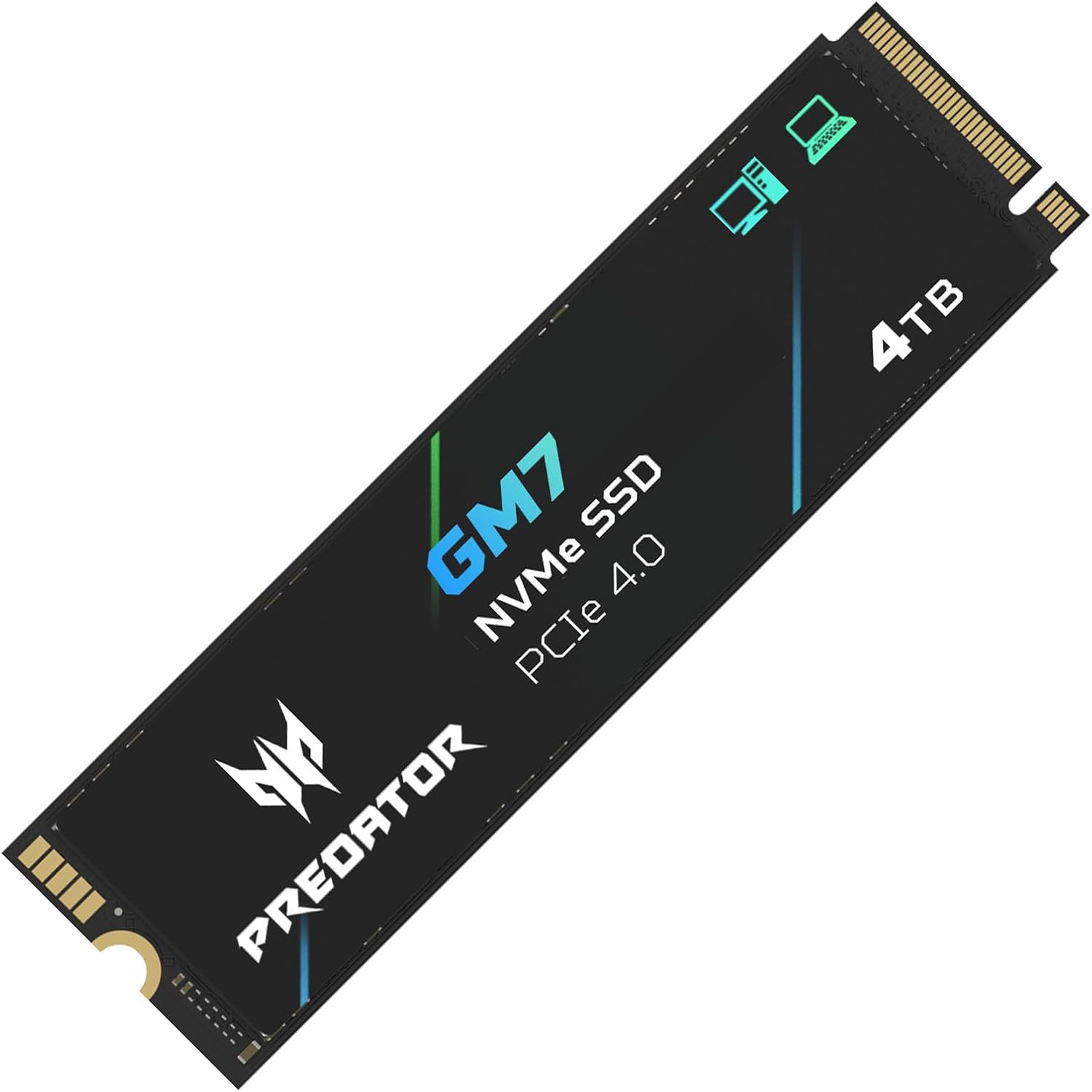 Acer Predator GM7 4TB SSD: M.2 2280 PCIe Gen 4 x4 NVMe 2.0, velocid...
