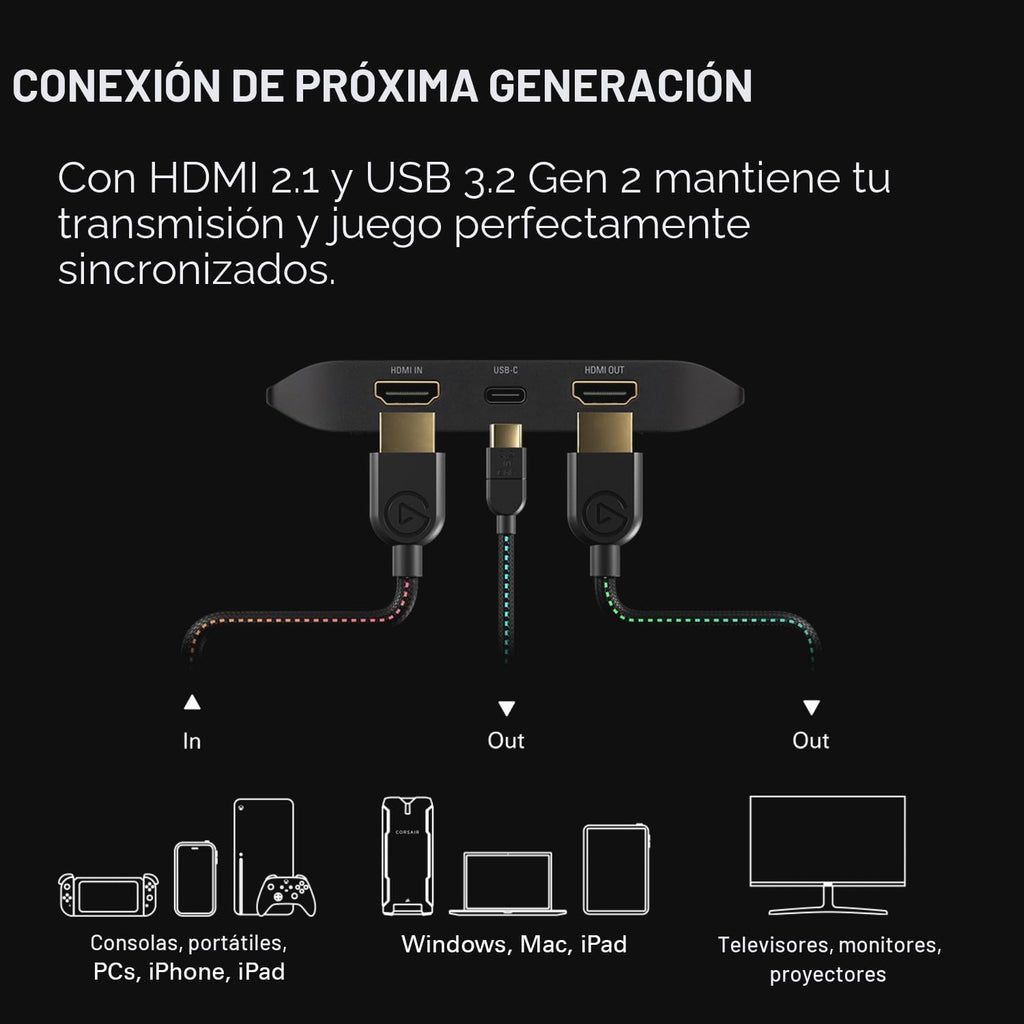 Elgato 4K X - Captura hasta 4K144 con latencia ultrabaja en PS5|Pro...