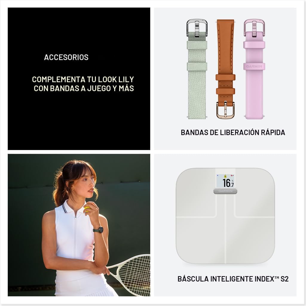 Garmin Lily® 2 Active, pequeño y elegante reloj inteligente, GPS in...
