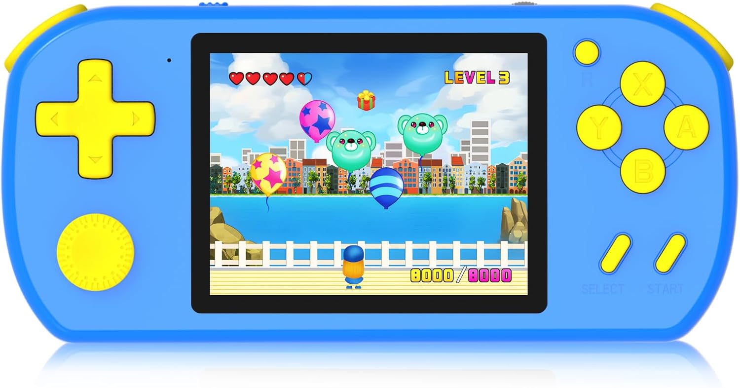 TEBIYOU Juegos de mano para niños con 218 juegos de video incorpora...
