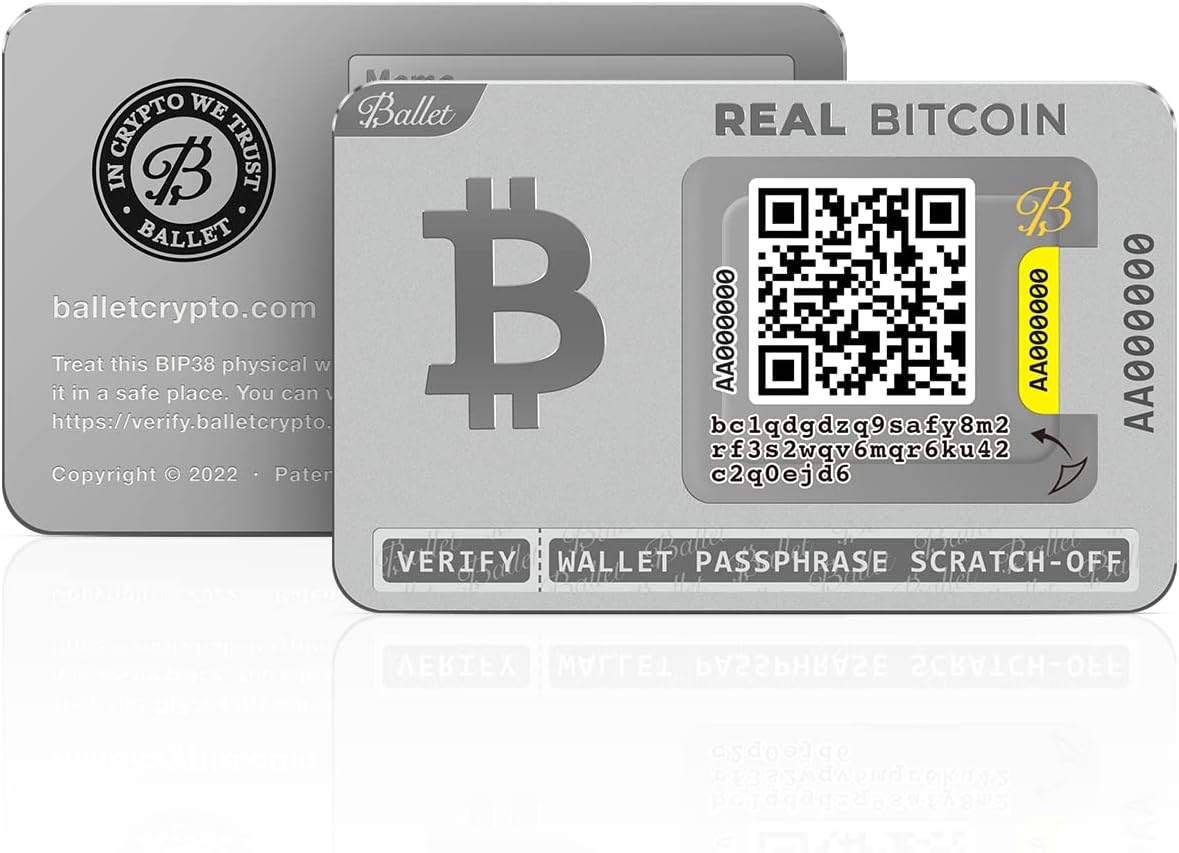 Ballet REAL Bitcoin - Paquete de 3 tarjetas de almacenamiento en fr...