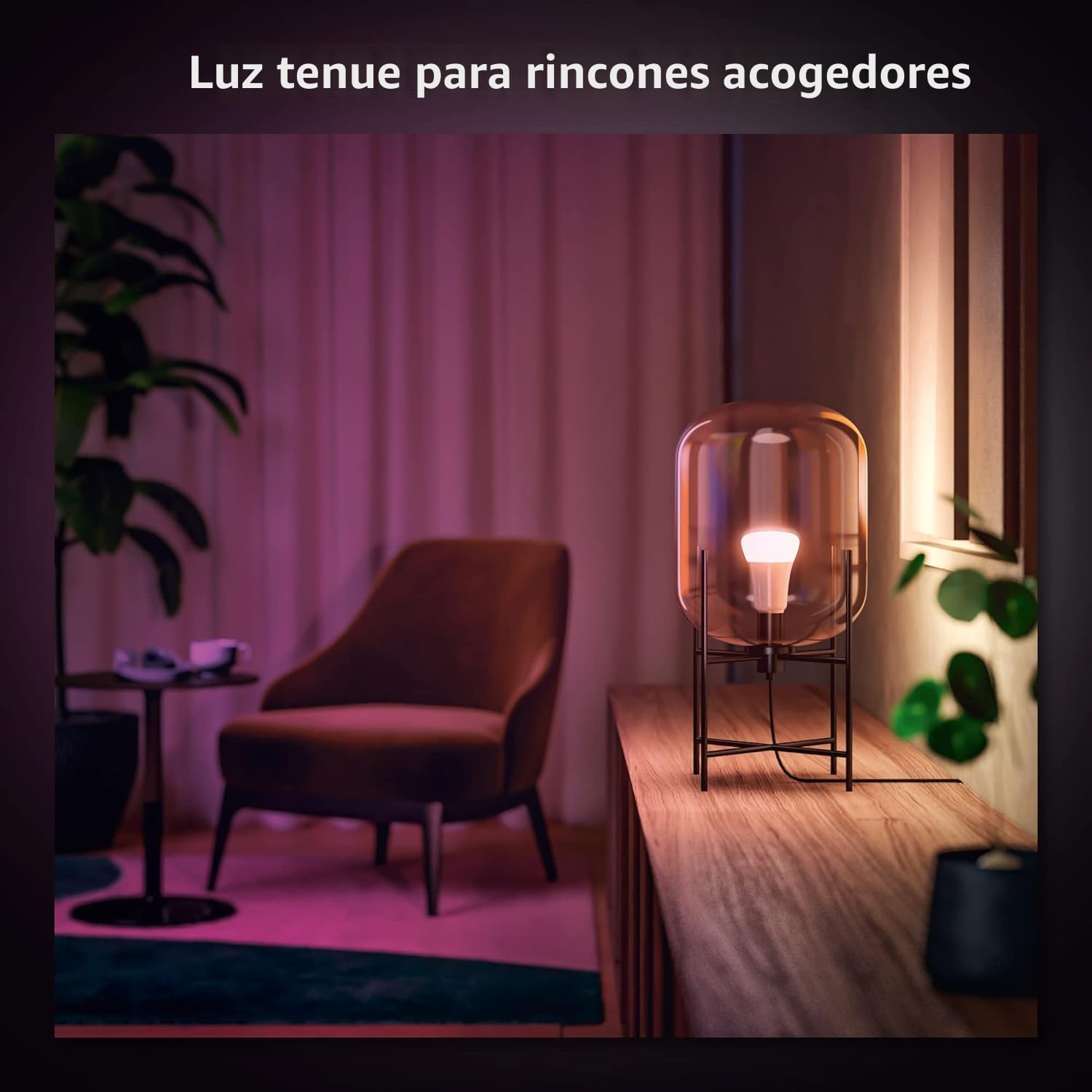 Philips Hue - Bombilla LED inteligente A19 de 60 W, luz ambiente bl...