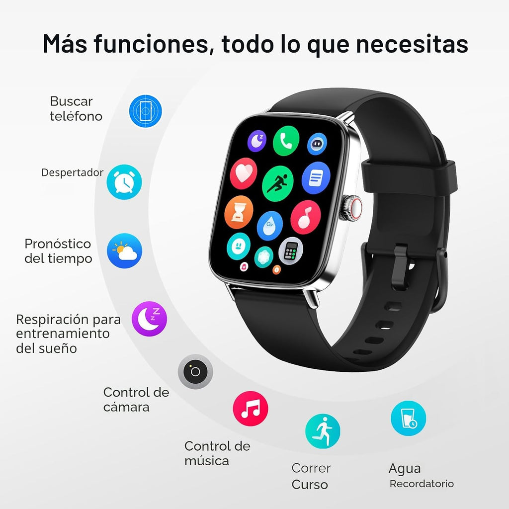 Reloj inteligente para hombres y mujeres, reloj inteligente HD de 1...