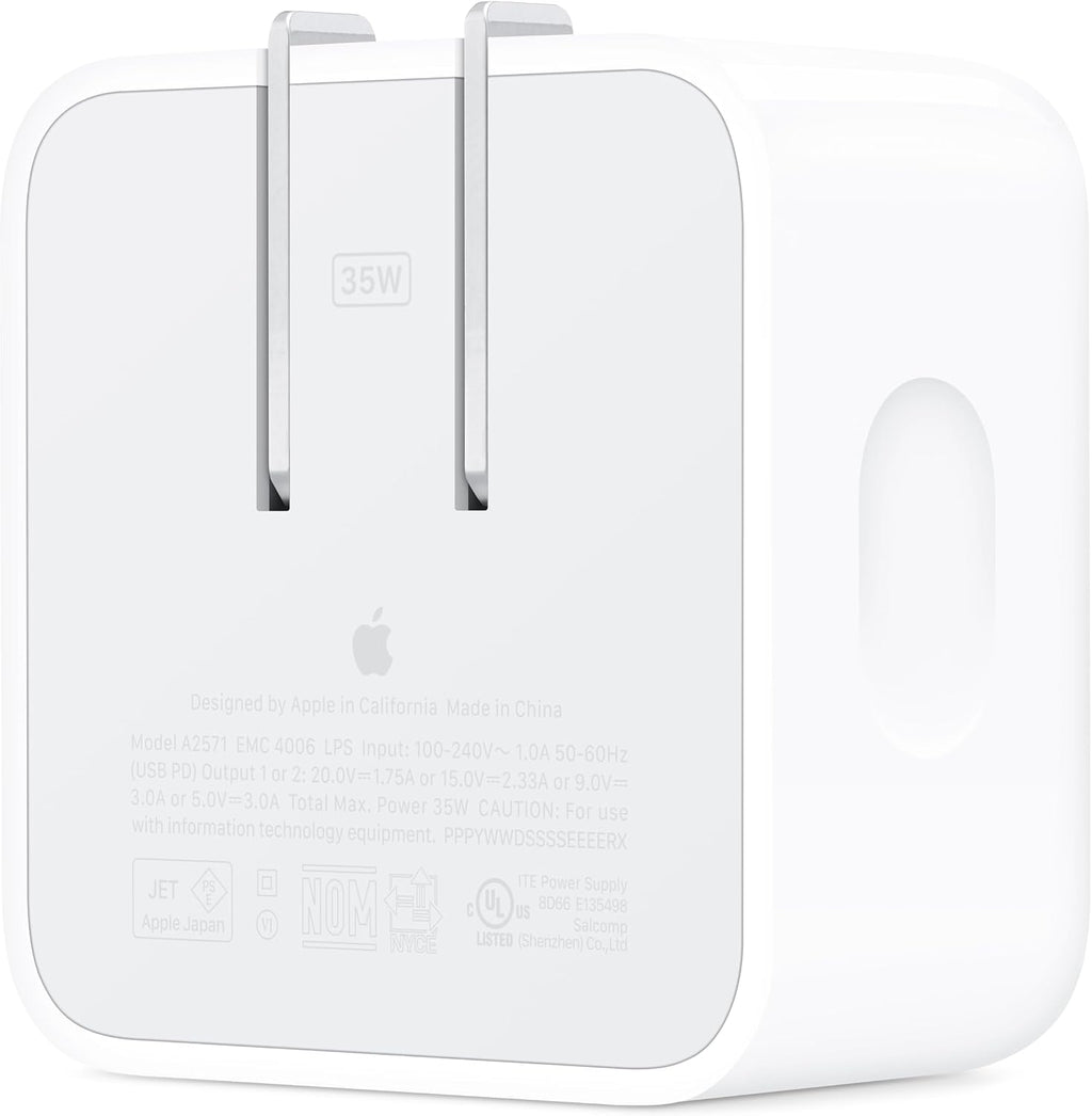 Apple 35W Adaptador de Corriente Compacto de Doble Puerto USB-C: Ca...