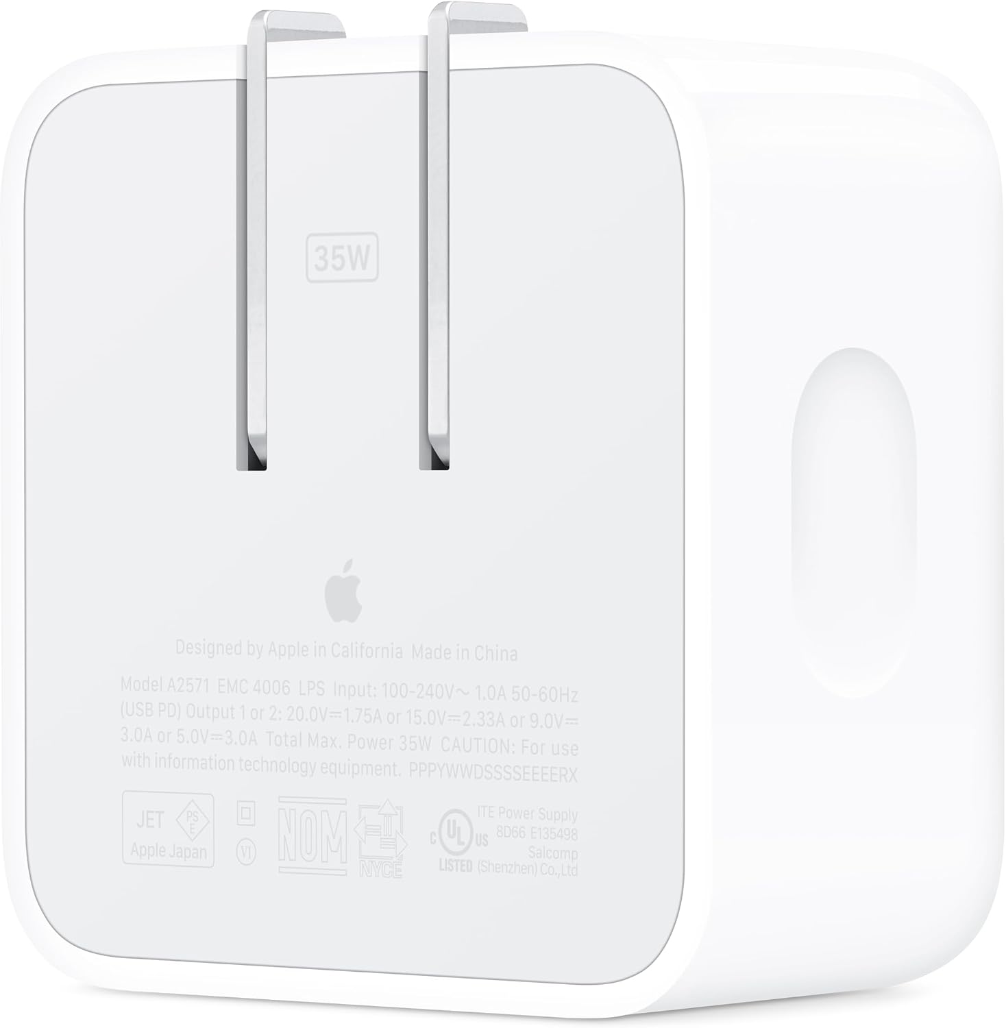 Apple 35W Adaptador de Corriente Compacto de Doble Puerto USB-C: Ca...