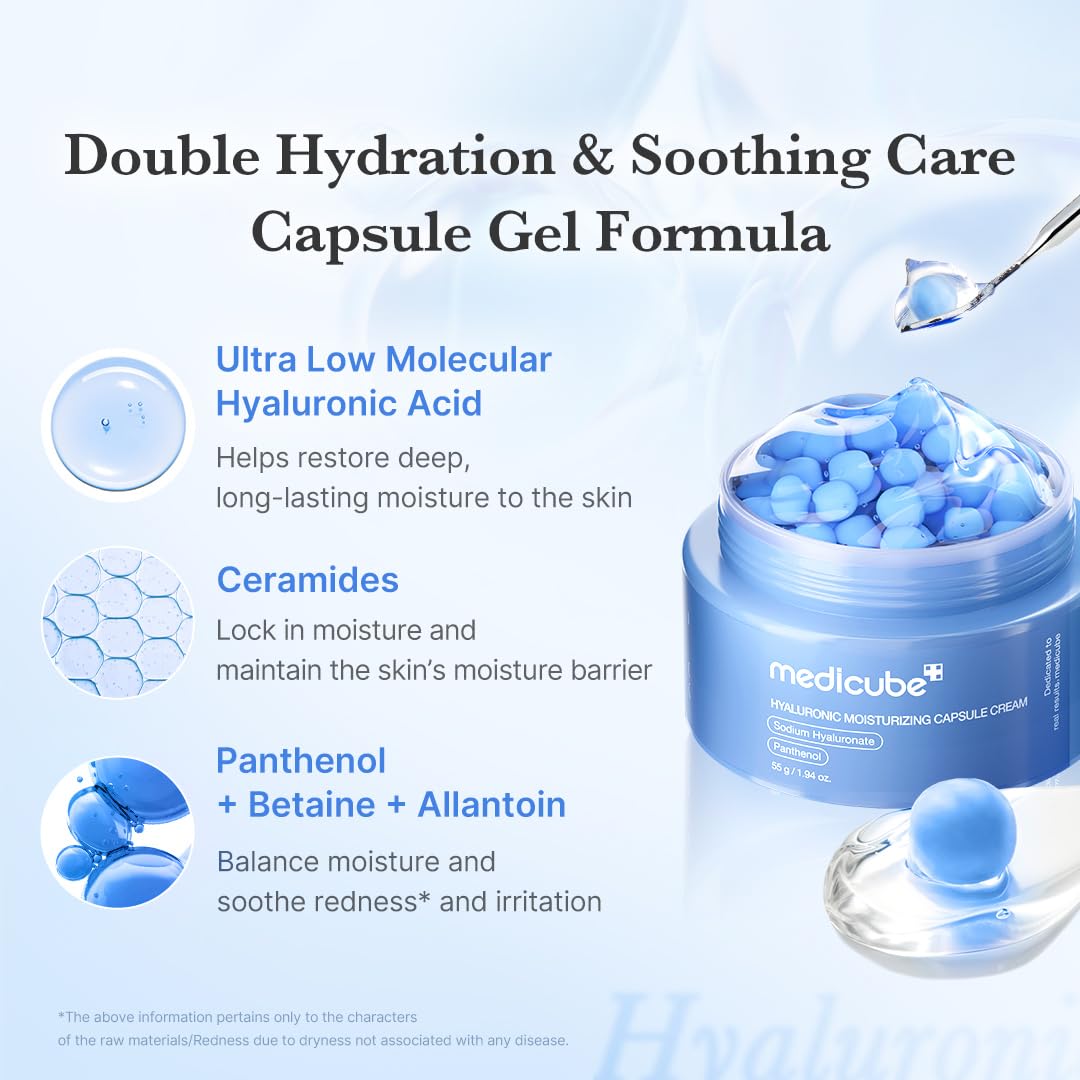 medicube Crema cápsula con ácido hialurónico | Hidratación duradera...
