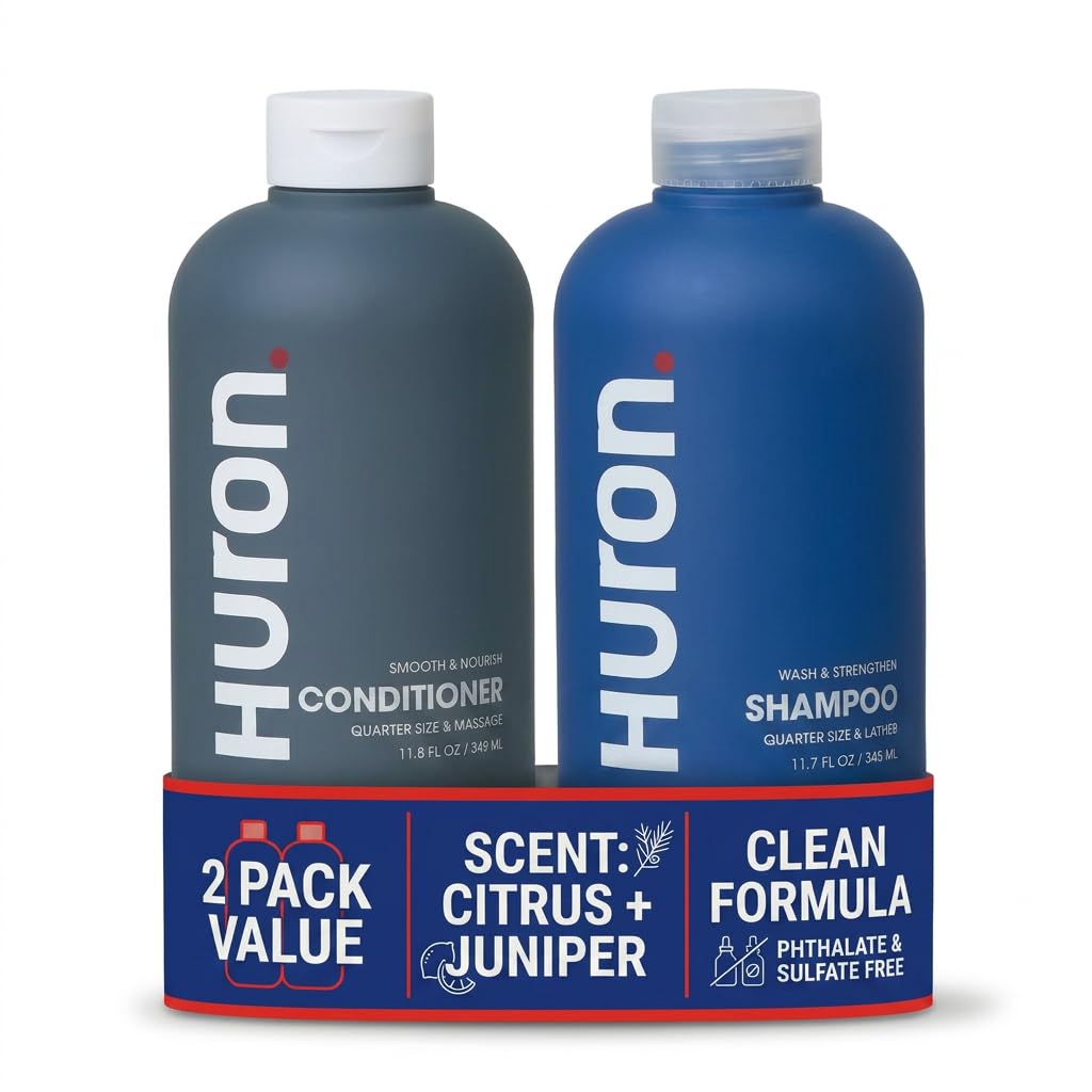 Huron Hair Duo | Juego de champú y acondicionador nutritivo para ho...