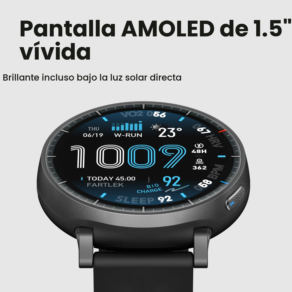 Amazfit Reloj inteligente Active Max con pantalla AMOLED de 1.5 pul...