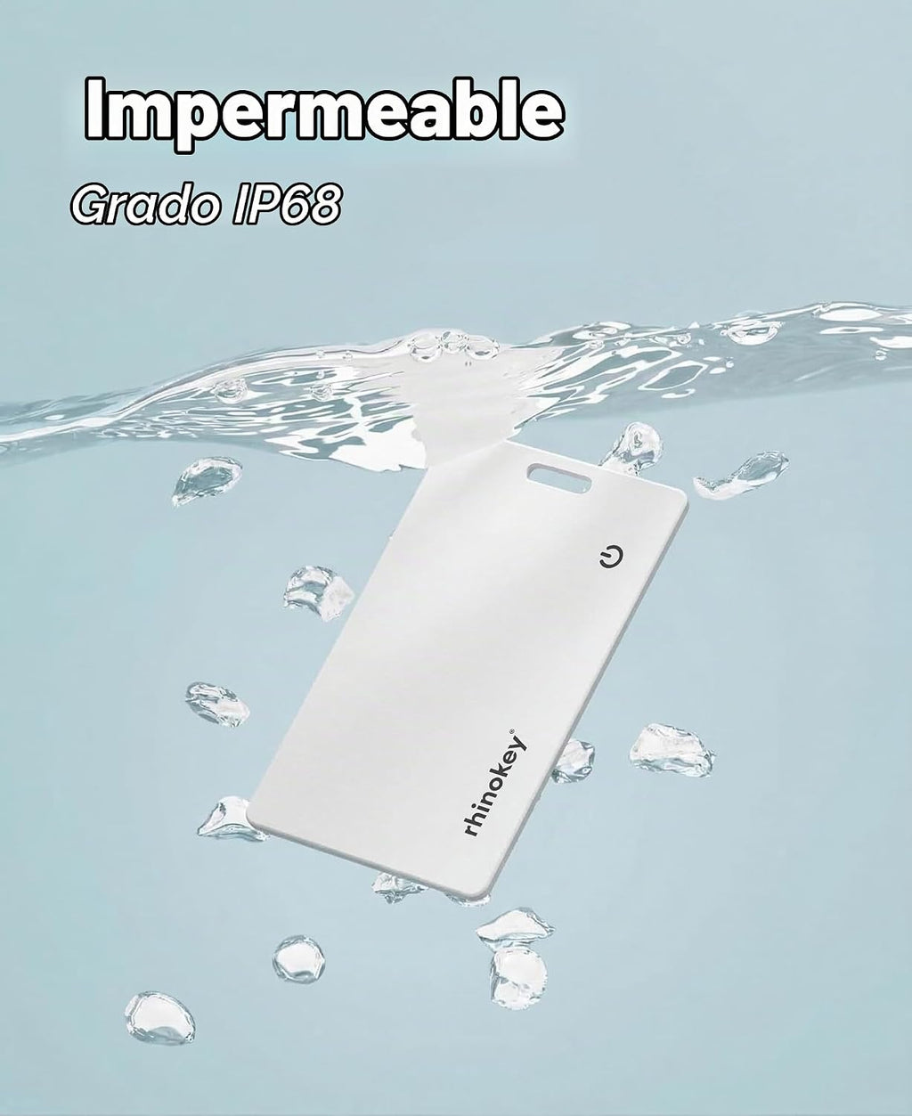 Rhinokey® Slim Wallet Tracker Card Android funciona con Google Find...