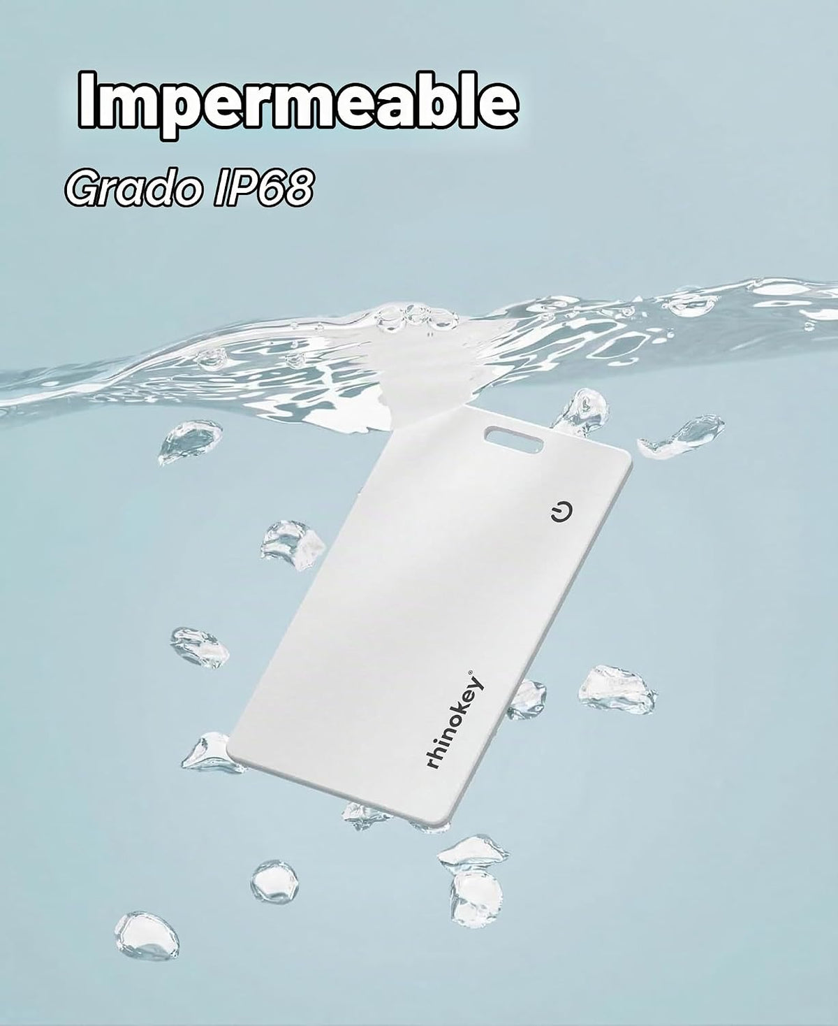 Rhinokey® Slim Wallet Tracker Card Android funciona con Google Find...
