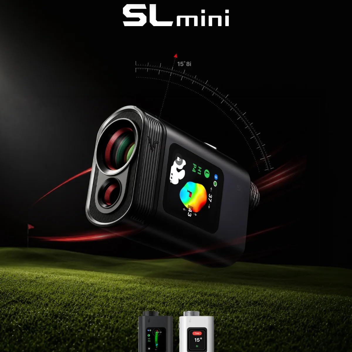 Voice Caddie SL Mini láser + telémetro de golf híbrido GPS con pant...