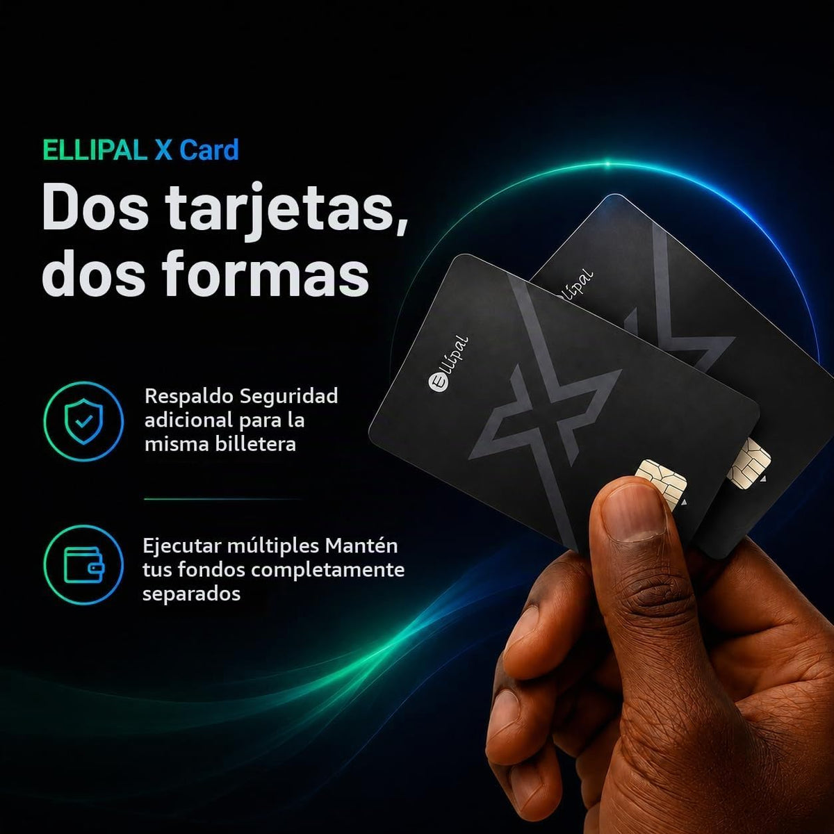ELLIPAL X Card Crypto Wallet Pack de 3 \u2013 Cartera fría para Bit...