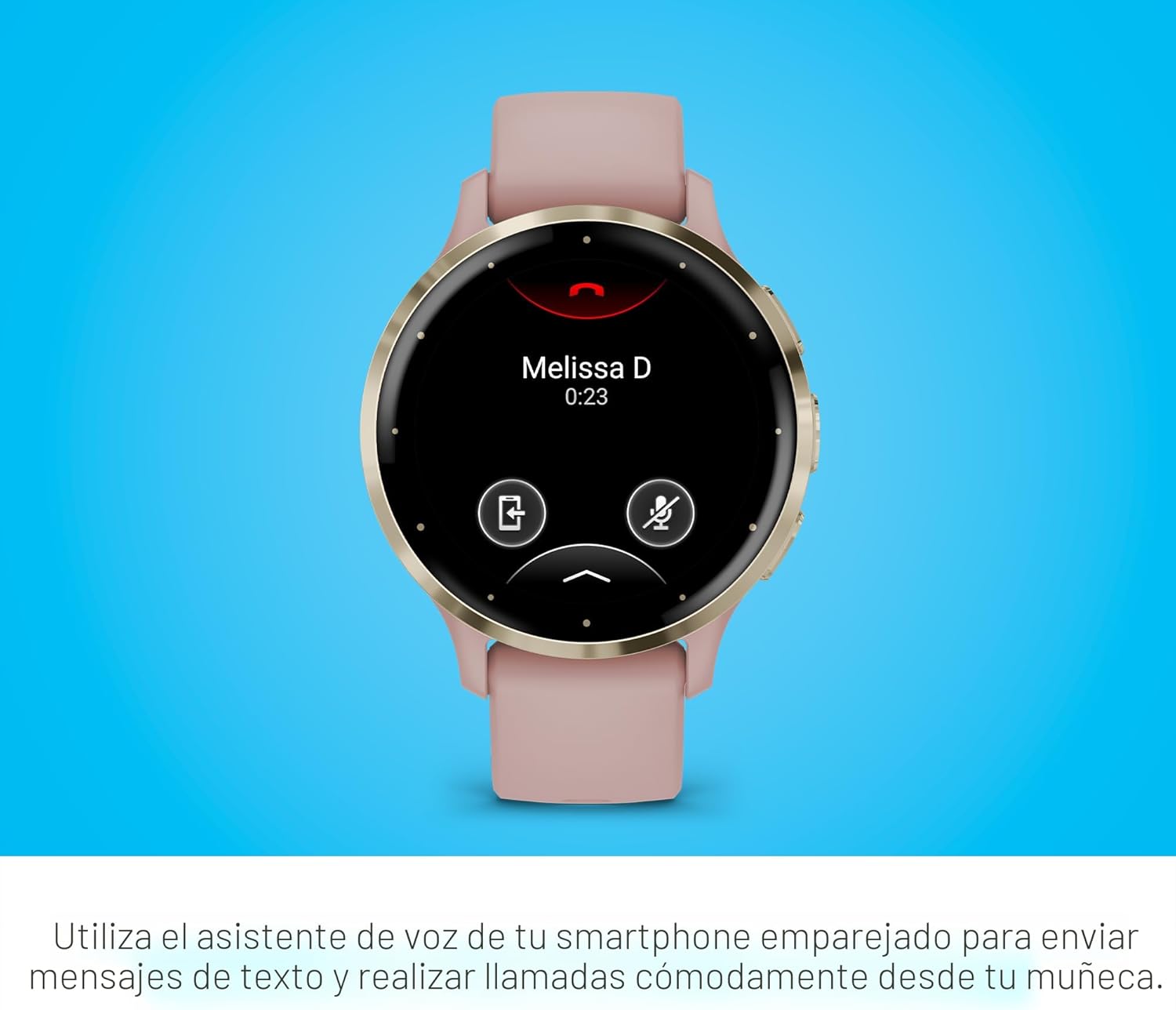 Garmin Venu 3S Bisel de acero inoxidable dorado suave, reloj inteli...