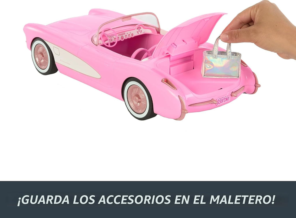 Barbie Hot Wheels RC Corvette from The Movie, auto de juguete con c...