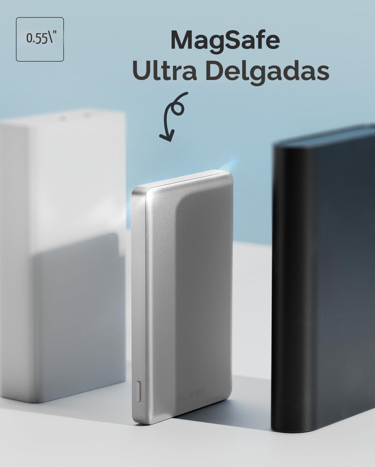 ULiXWH 10,000 mAh para cargador de batería MagSafe ultra delgado, c...