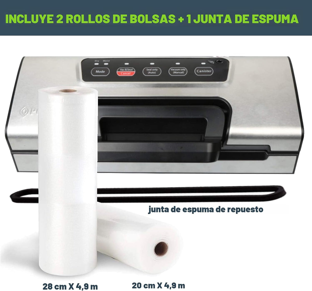 Potane Máquina de vacío de precisión, sellador de alimentos profesi...