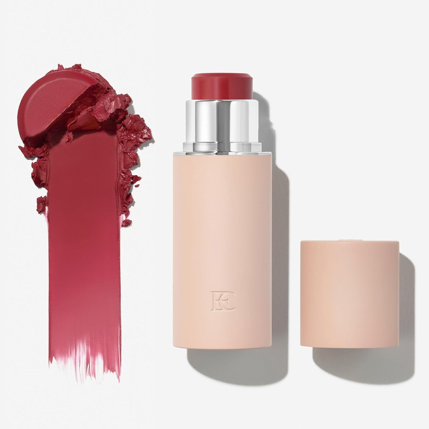 EarthsCure Crema Blush Stick (cereza profunda), tinte multiusos par...