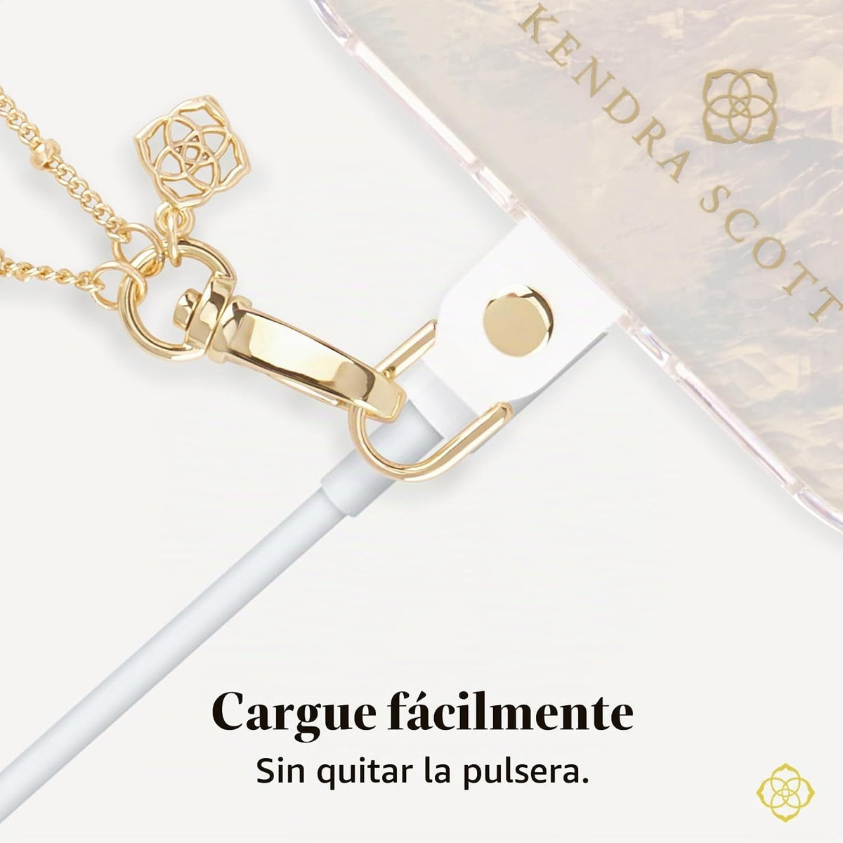 Kendra Scott - Abalorio para teléfono celular, marco Abbie, nácar |...