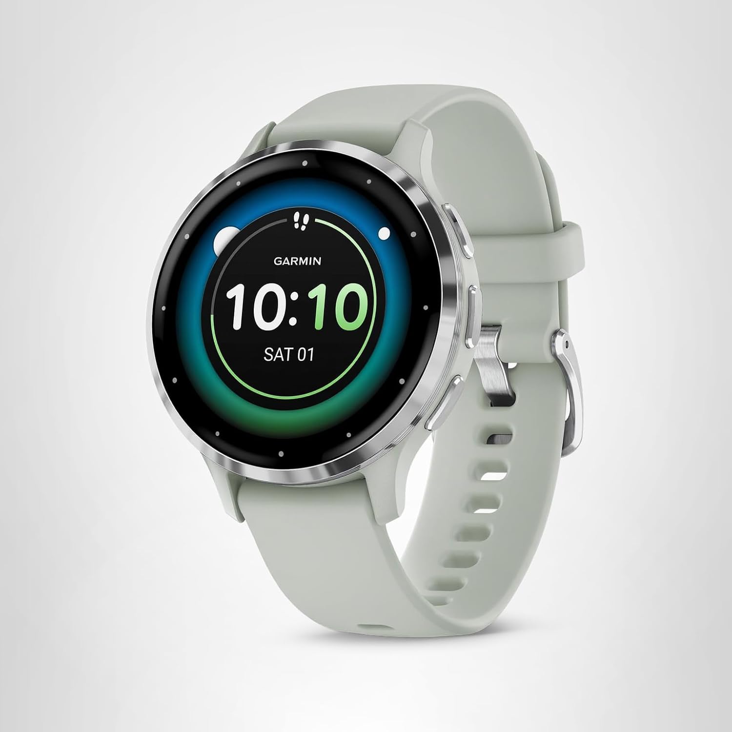 Garmin Venu 3S, reloj inteligente con bisel de acero inoxidable pla...