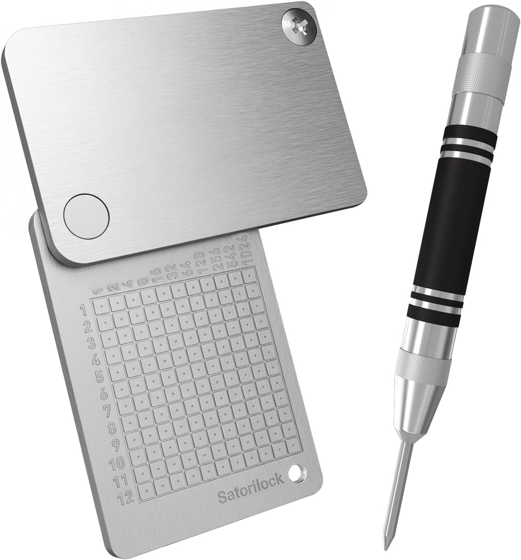 Satorilock Almacenamiento de semillas criptográficas, mini tableta...