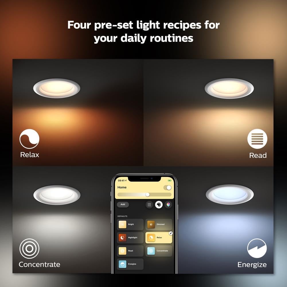 Philips Hue Luz LED inteligente empotrable de 5\/6 pulgadas - Luz d...