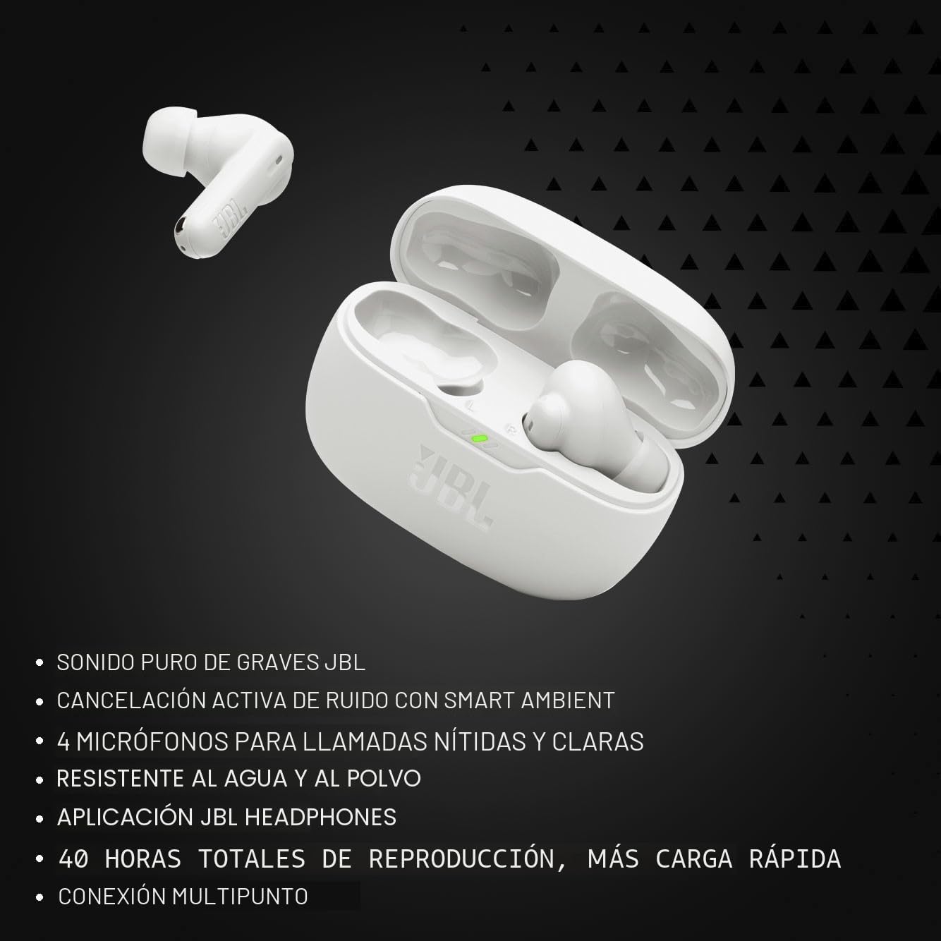 JBL Vibe Beam 2 - Auriculares verdaderamente inalámbricos con cance...
