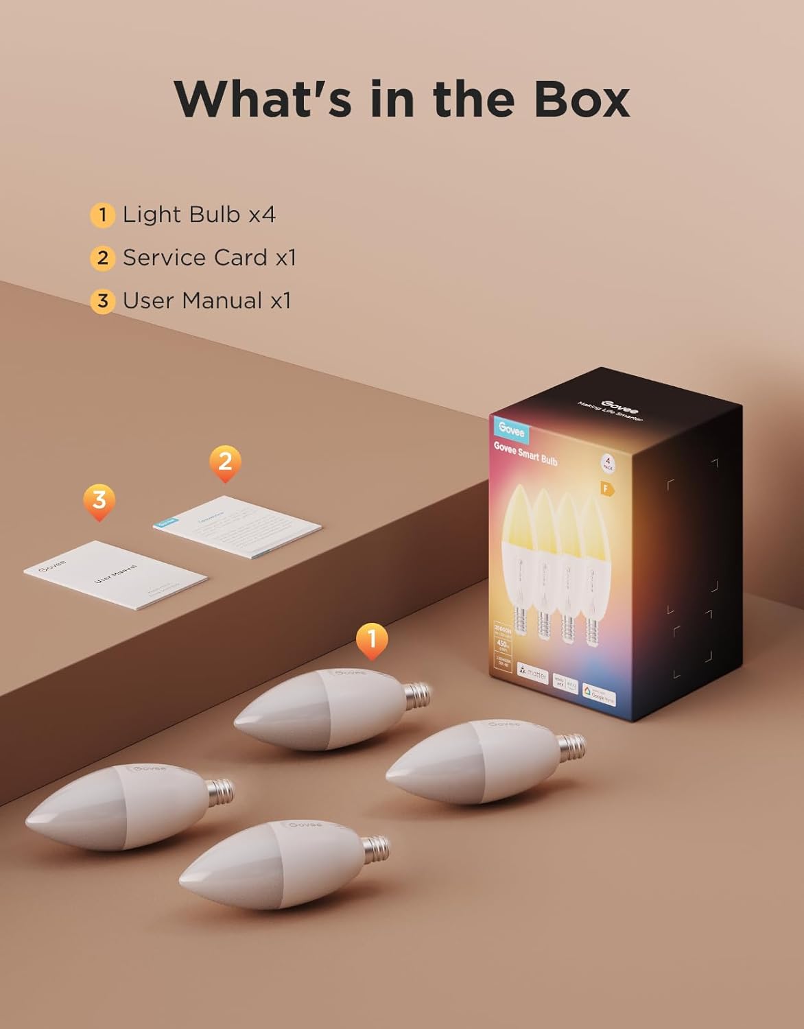 Govee Bombilla LED E12, bombillas inteligentes para candelabros \/...