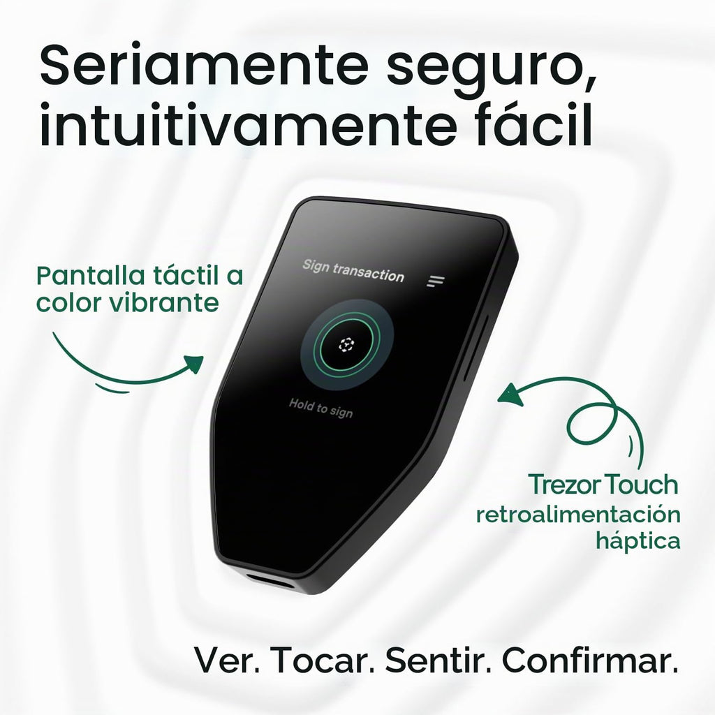 Trezor Safe 5 Crypto Hardware Cartera con pantalla táctil a color |...