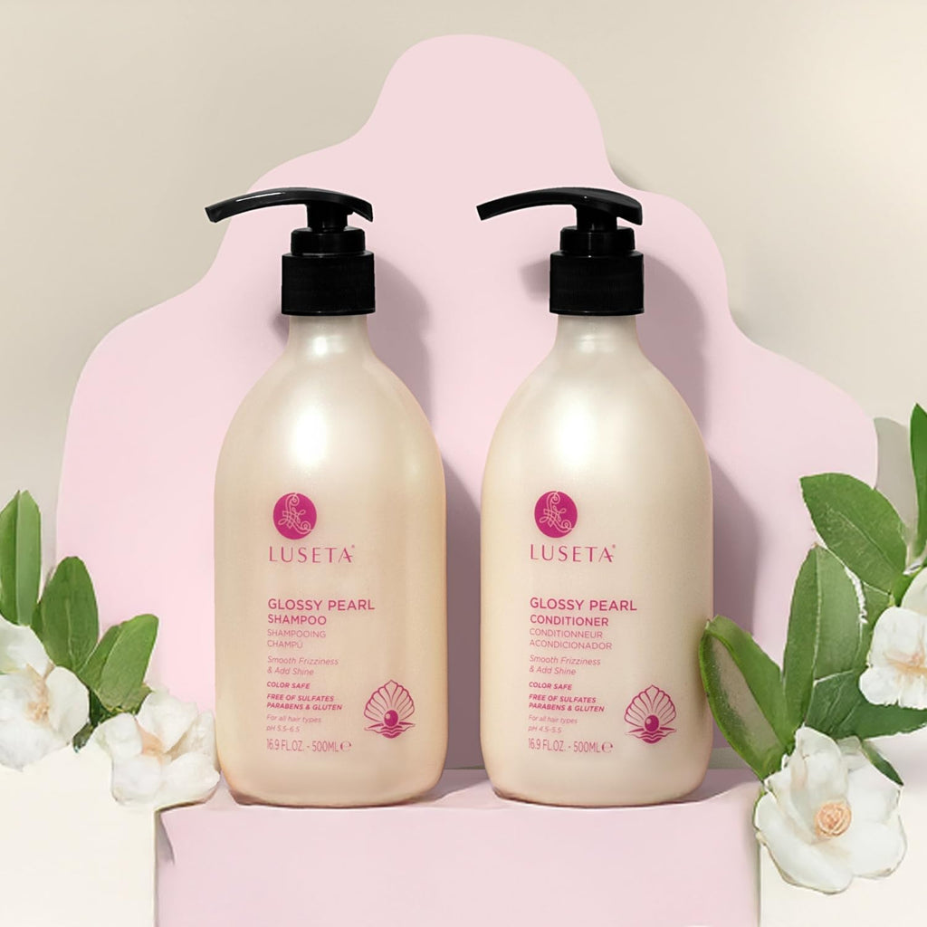 Set de champú y acondicionador Luseta de perla brillante, suaviza y...