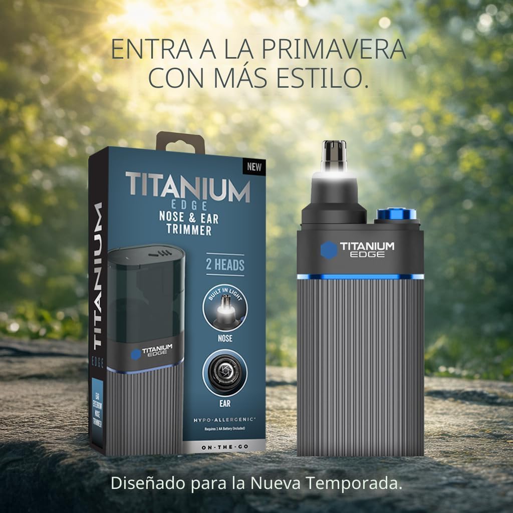 Microtouch Titanium Edge - Recortador de orejas y nariz con doble c...