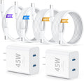 QZIIW Cargador para iPhone 17, 16, 15 Pro Max, carga rápida, 45 W,...