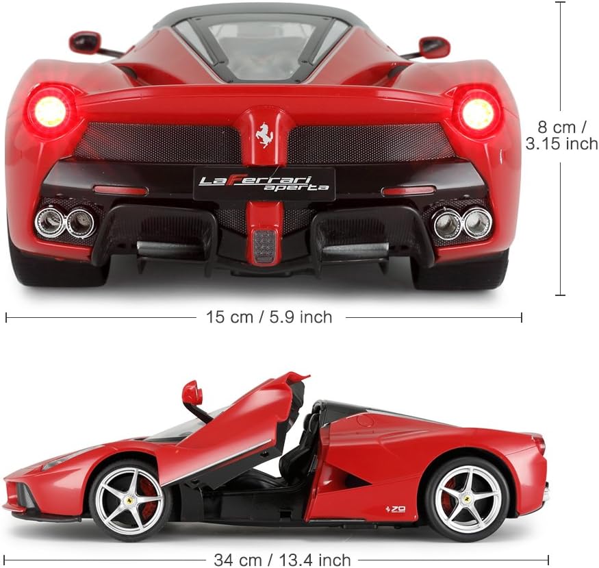 Coche de juguete Ferrari con control remoto | RASTAR 1:14 Ferrari L...