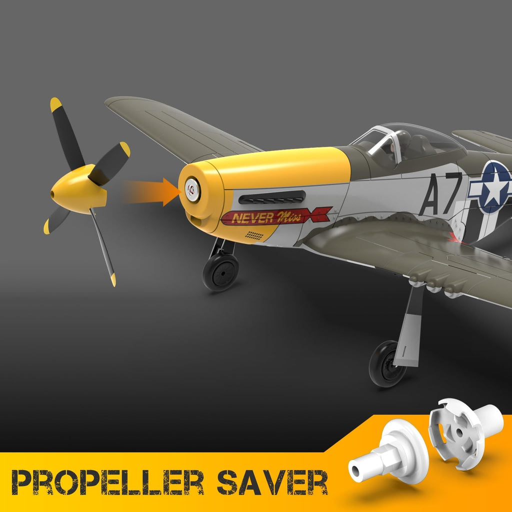 VOLANTEXRC Avión RC Brushless P51D Mustang de 4 canales, avión de c...
