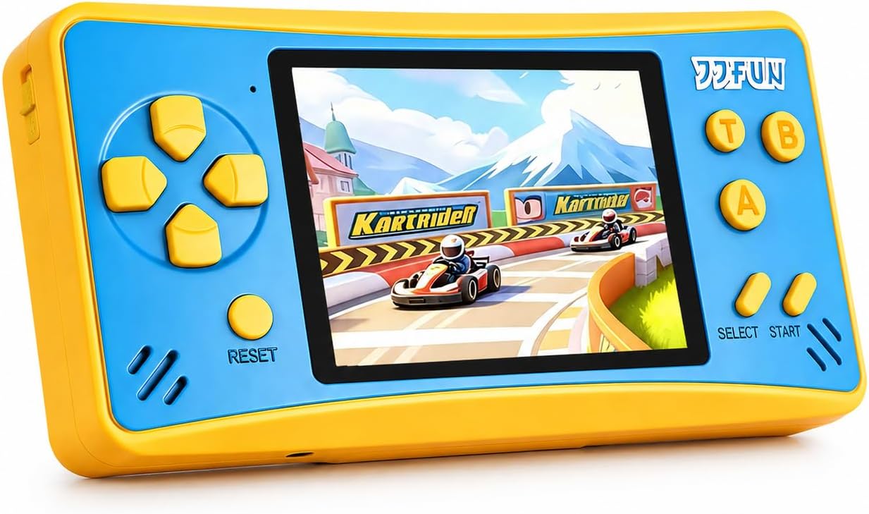 JJFUN Consola de juegos portátil para niños: pantalla de 3.2 pulgad...