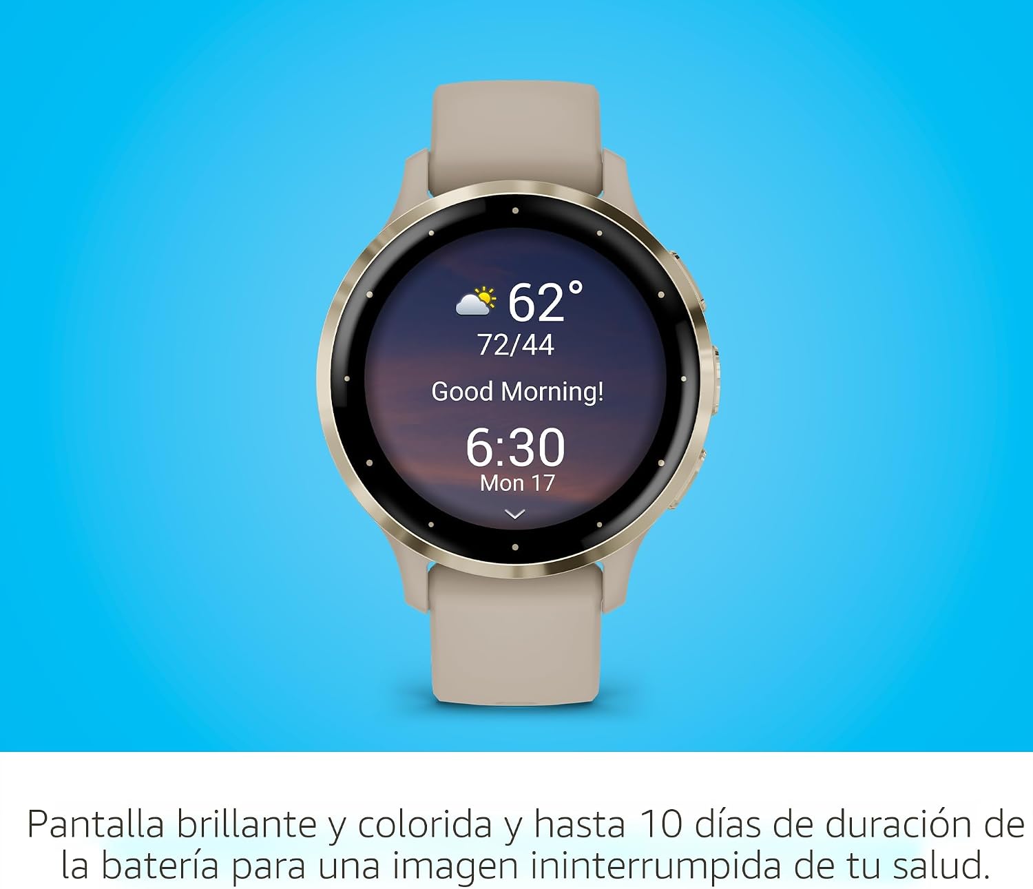 Garmin Venu 3S - Reloj inteligente con bisel de acero inoxidable do...