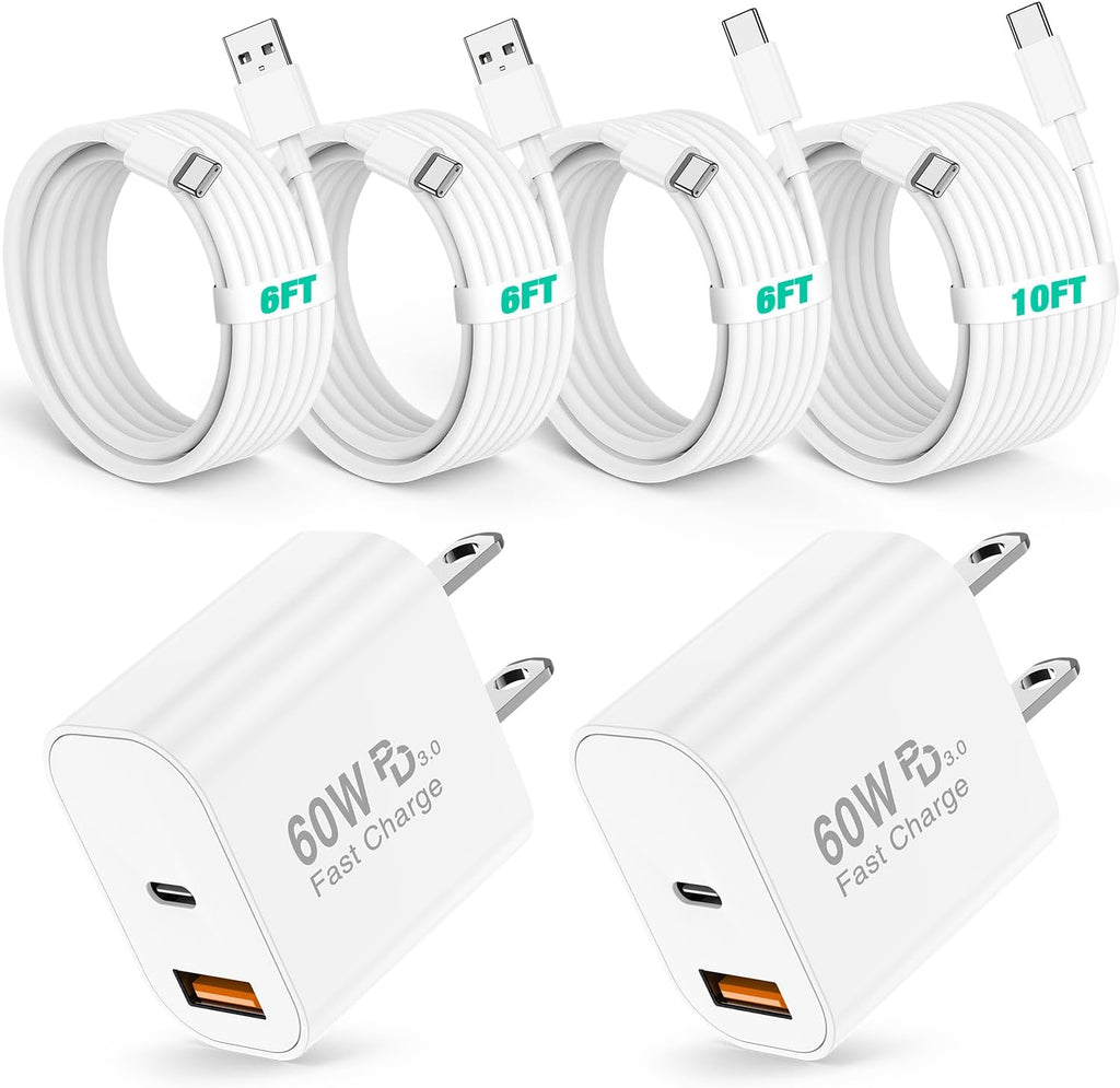 deloni Cargador rápido USB C de 60 W para iPhone 17\/16\/15 Pro Max...