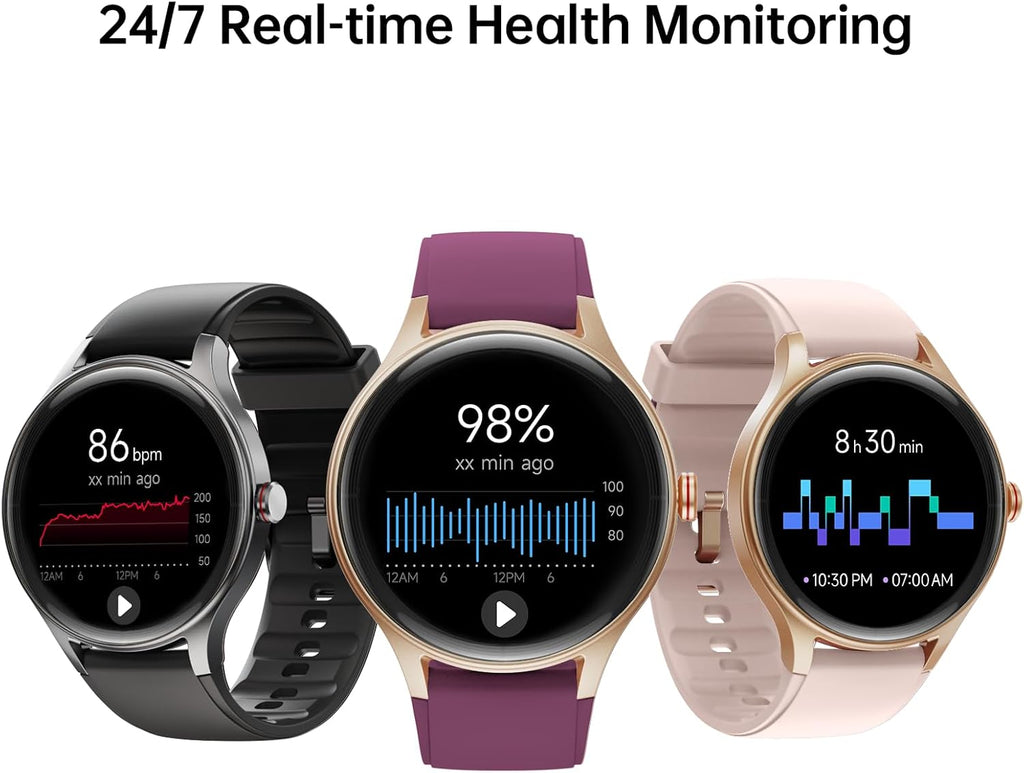 Woneligo Reloj inteligente para mujer, reloj AMOLED de fitness con...