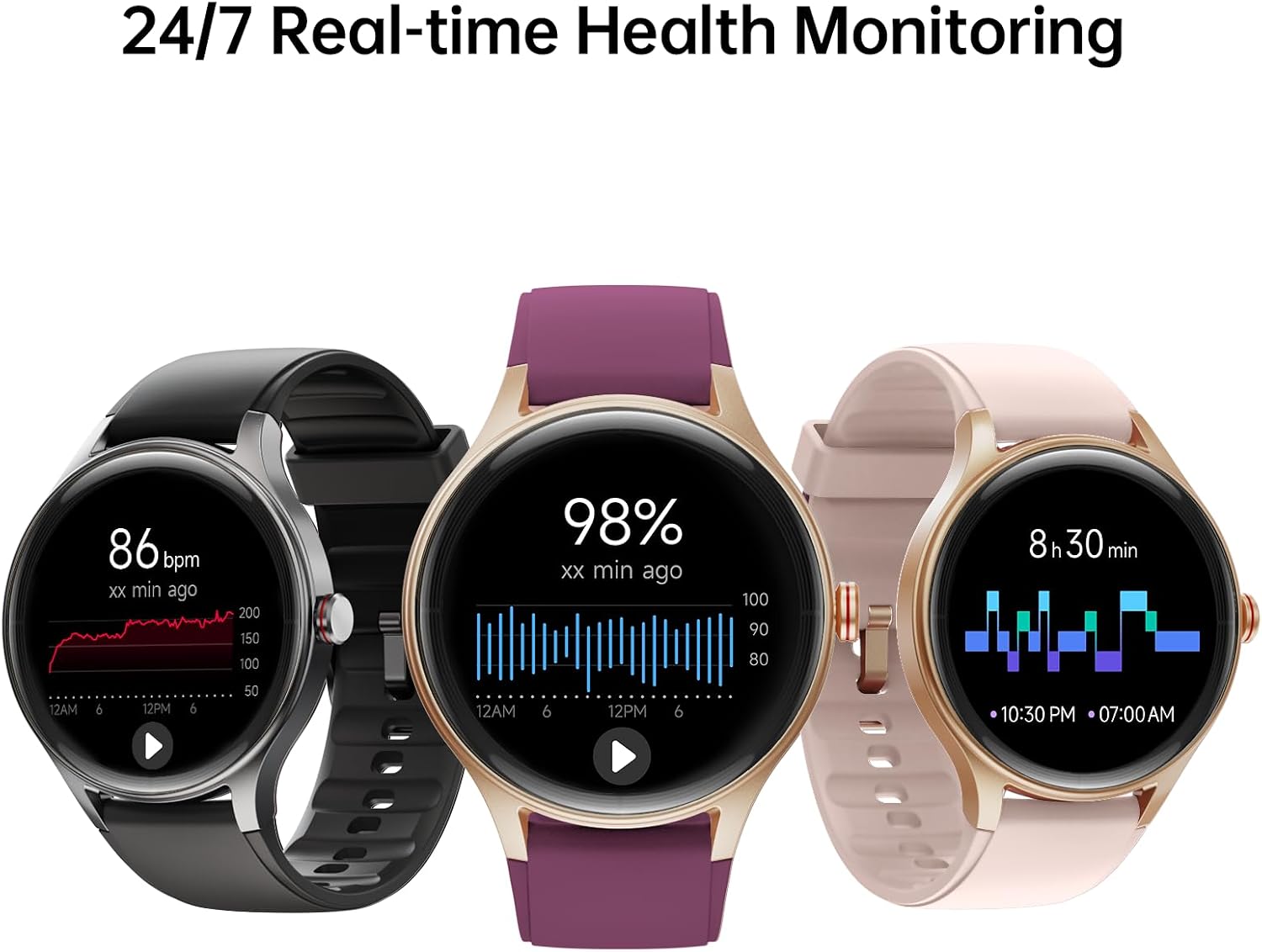Woneligo Reloj inteligente para mujer, reloj AMOLED de fitness con...