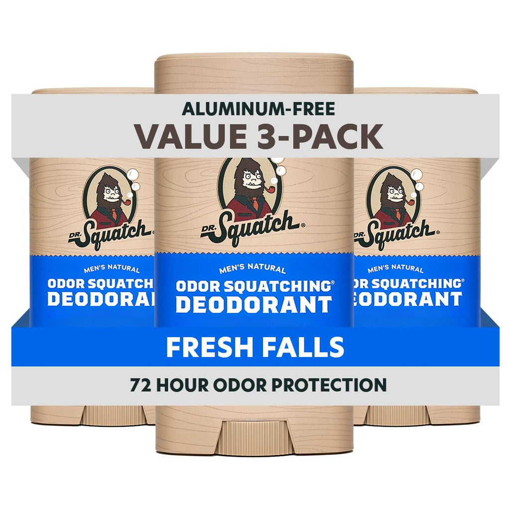 Dr. Squatch Desodorante natural para hombres, sin olor, sin alumini...