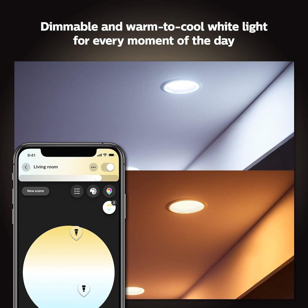 Philips Hue Foco empotrable LED inteligente de 5\/6 pulgadas - Luz...